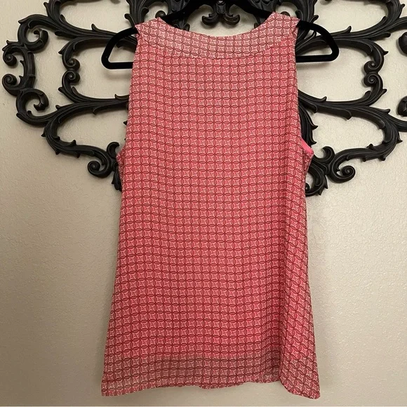 Roz & Ali Top Sleeveless Geometric Print Embellished Neckline Size M - Picture 5 of 14